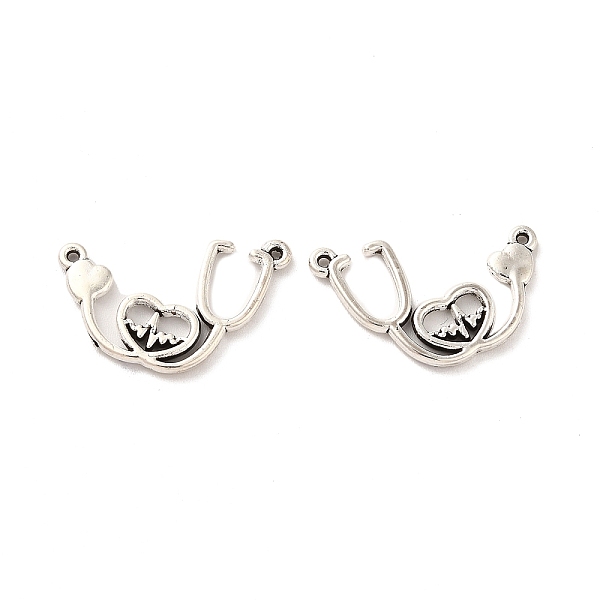 

PandaHall Tibetan Style Alloy Pendants, Stethoscope Charm, Antique Silver, 13.5x22.5x1.5mm, Hole: 0.9mm, about 555pcs/500g Alloy Others