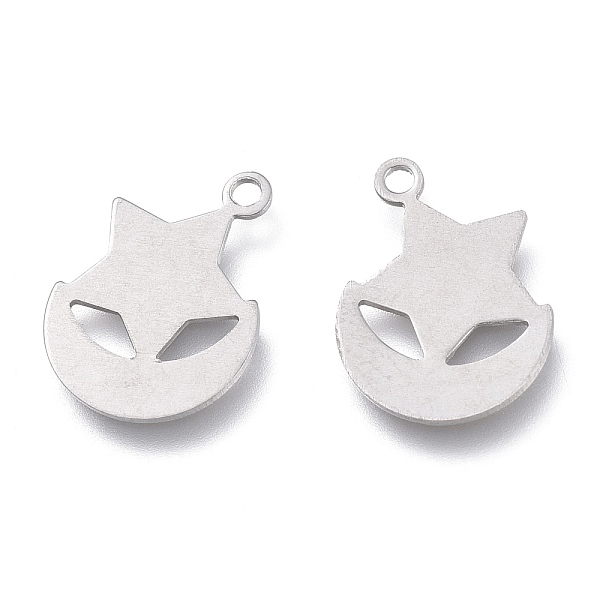 

PandaHall 201 Stainless Steel Charms, Laser Cut, Star with Moon, Stainless Steel Color, 12x8.5x0.5mm, Hole: 1mm 201 Stainless Steel Others
