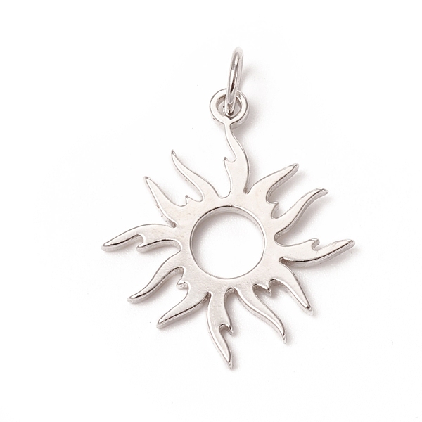 

PandaHall Brass Solar Eclipse Pendants, with Jump Rings, Long-Lasting Plated, Sun, Platinum, 21x18x1mm, Jump Ring: 5x0.7mm, Inner Diameter...