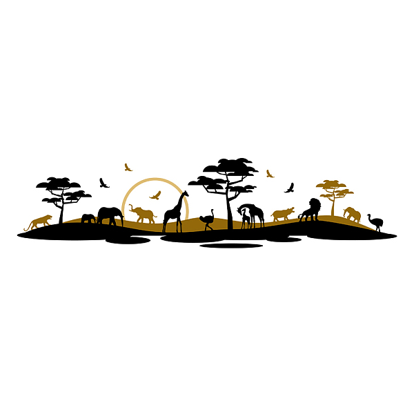 

PandaHall PVC Wall Stickers, Wall Decoration, Animal Pattern, 390x800mm, 2pcs/set PVC Other Animal