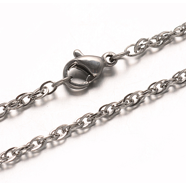 

PandaHall 304 Stainless Steel Double Link Chains Necklaces, with Lobster Claw Clasps, Stainless Steel Color, 29.52 inch(75cm) 304 Stainless...