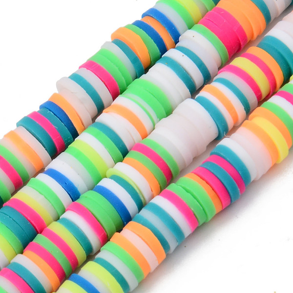 

PandaHall Handmade Polymer Clay Beads Strands, for DIY Jewelry Crafts Supplies, Heishi Beads, Disc/Flat Round, Spring Green, 6x0.5~1mm, Hole...