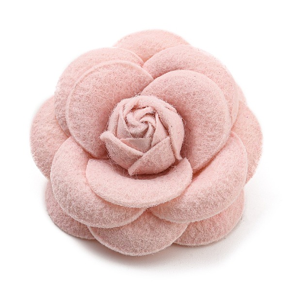 

PandaHall Cloth Art Camelia Brooch Pins, Platinum Tone Iron Pin for Clothes Bags, Multi-Layer Flower Badge, Pink, 67.5x33mm Polyester Flower...