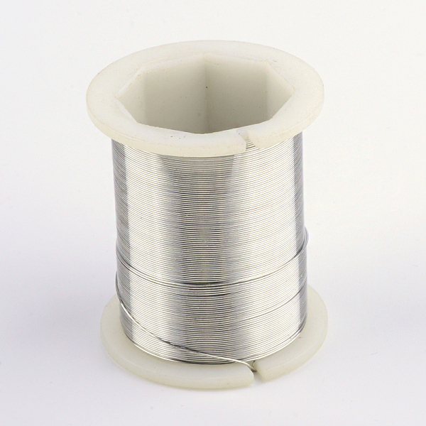 

PandaHall Round Copper Jewelry Wire, Silver, 26 Gauge, 0.4mm, about 98.42 Feet(30m)/roll Copper Round Silver