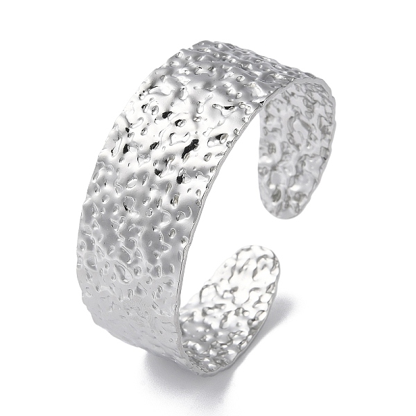 

PandaHall 304 Stainless Steel Texured Flat Cuff Bangle for Women, Stainless Steel Color, Inner Diameter: 2-1/8 inch(5.3cm) 304 Stainless...