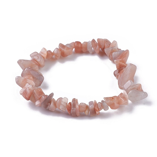 

PandaHall Natural Sunstone Beads Stretch Bracelets, with Korean Elastic Crystal Thread, 2 inch~2-1/8 inch(5.2~5.3cm) Sunstone