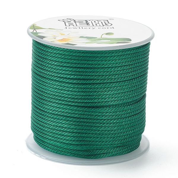 

PandaHall Polyester Braided Cords, for Jewelry Making Beading Crafting, Green, 1.5mm, about 21.87 yards(20m)/roll Polyester Green