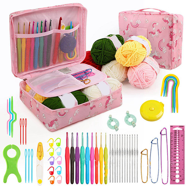 

PandaHall Sewing Tool Sets, Including Aluminum Pin, Crochet Hook, Twist Pin, Scissor, Horse, 240x180x60mm Aluminum Horse
