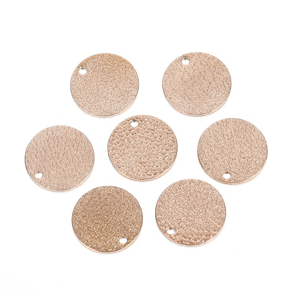 

PandaHall Ion Plating(IP) 304 Stainless Steel Charms, Textured, Laser Cut, Flat Round, Rose Gold, 15x1.6mm, Hole: 1mm 304 Stainless Steel...