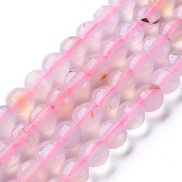 

PandaHall Natural Agate Beads Strands, Dyed & Heated, Faceted, Flat Round, Pink, 6x4mm, Hole: 1mm, about 62pcs/strand, 14.76 inch(37.5cm)...