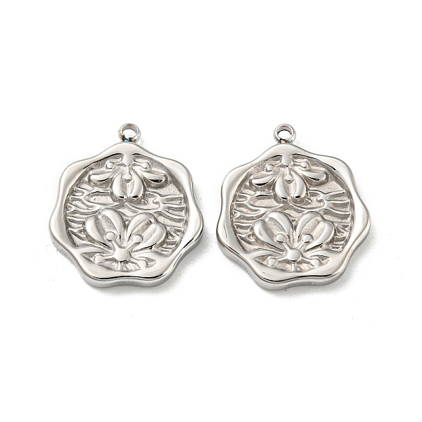 

PandaHall 304 Stainless Steel Pendants, Octagon with Lotus Charms, Stainless Steel Color, 18.5x16x2.5mm, Hole: 1.5mm 304 Stainless Steel...
