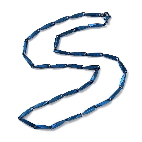 

PandaHall 201 Stainless Steel Bar Link Chain Necklaces for Men Women, Blue, 19.65~20.04 inch(49.9~50.9cm) 201 Stainless Steel