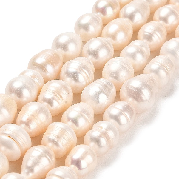 

PandaHall Natural Cultured Freshwater Pearl Beads Strands, Rice, Grade A, PapayaWhip, 13.5~14.5x11~12mm, Hole: 0.6mm, about 25~27pcs/strand..., Orange