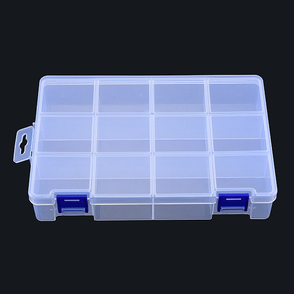 

PandaHall Rectangle Polypropylene(PP) Bead Storage Container, with Hinged Lid and 12 Compartments, for Jewelry Small Accessories, Clear...