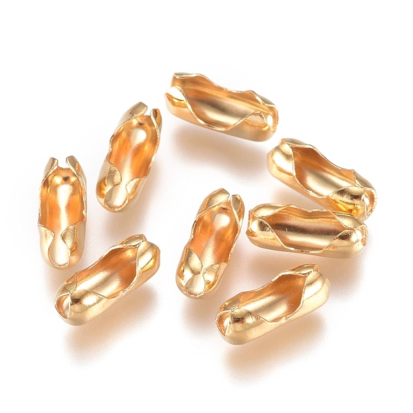 

PandaHall Ion Plating(IP) 304 Stainless Steel Ball Chain Connectors, Golden, 7x2.8mm, Fit for 2mm/2.4mm ball chain 304 Stainless Steel