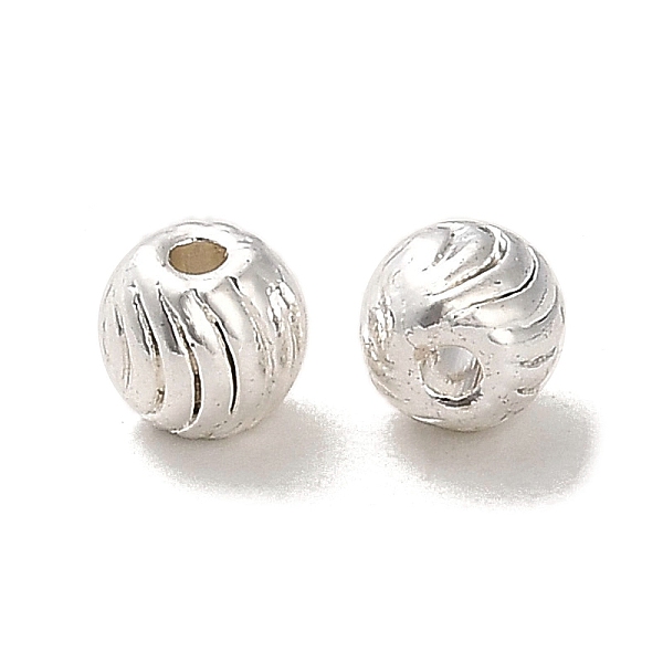 

PandaHall Long-Lasting Plated Alloy Beads, Round, Silver, 4.5x4mm, Hole: 1.2mm Alloy Round