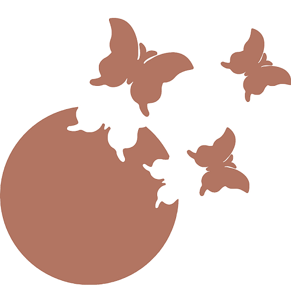 

PandaHall CREATCABIN 1 Set Large 3D Butterflies Mirror Stickers Butterfly Wall Decor Removable Mirrors Decals DIY Animal Murals Sticker with..., Brown