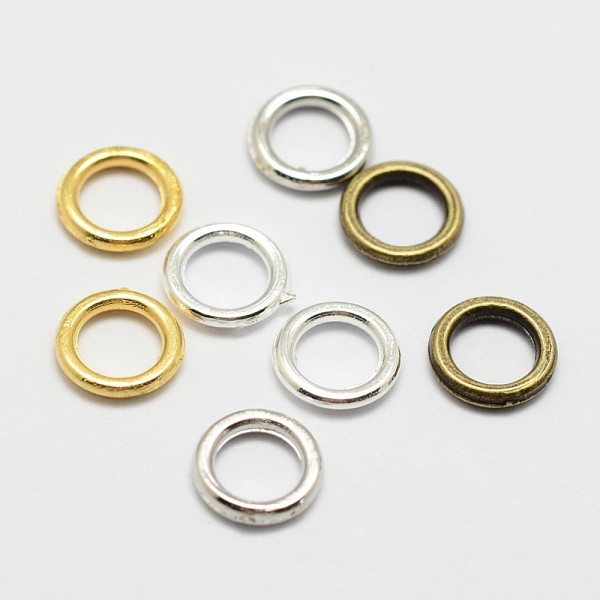

PandaHall Alloy Round Rings, Soldered Jump Rings, Closed Jump Rings, Mixed Color, 18 Gauge, 7x1mm, Hole: 4.5mm, Inner Diameter: 4mm Alloy