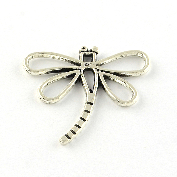 

PandaHall Dragonfly Tibetan Style Alloy Pendants, Cadmium Free & Lead Free, Antique Silver, 28.5x30x2mm, Hole: 2mm, about 515pcs/1000g Alloy...