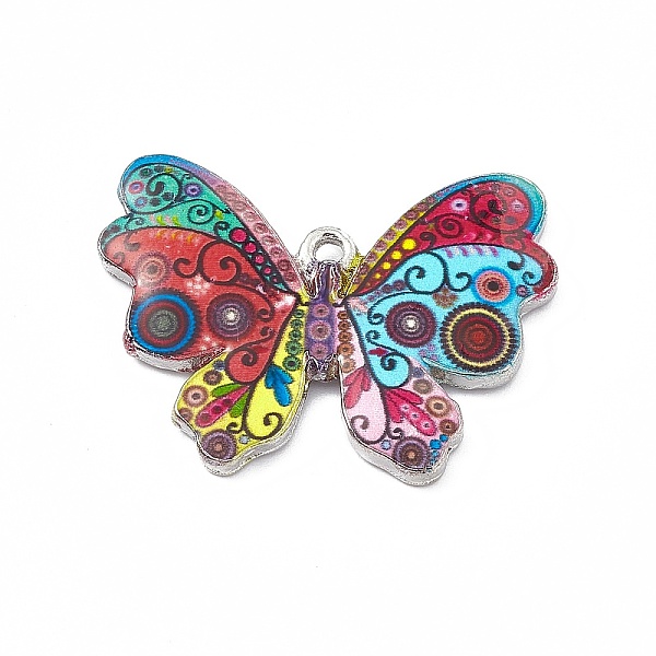 

PandaHall Alloy Enamel Pendants, Platinum, Butterfly, 30x23x2.5mm, Hole: 1.8mm, 5pcs/bag Alloy+Enamel Butterfly