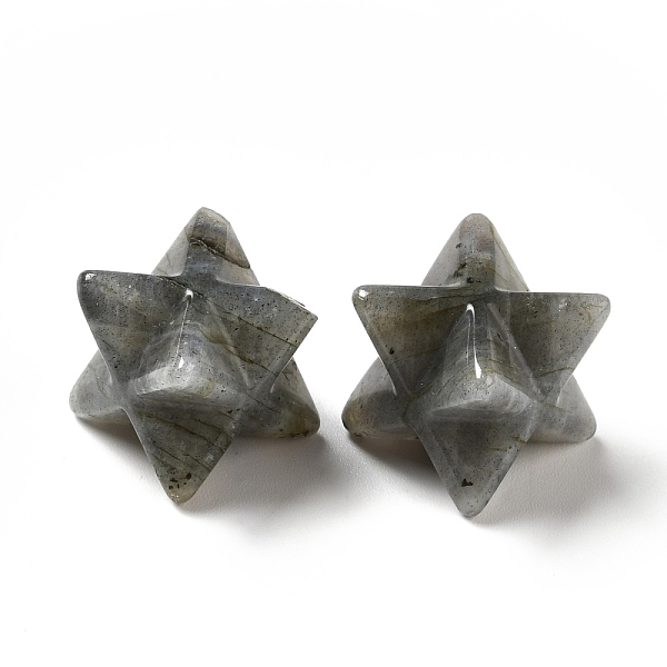 

PandaHall Natural Labradorite Beads, No Hole/Undrilled, Merkaba Star, 14.5~15x14.5~15x14.5~15mm Labradorite Star