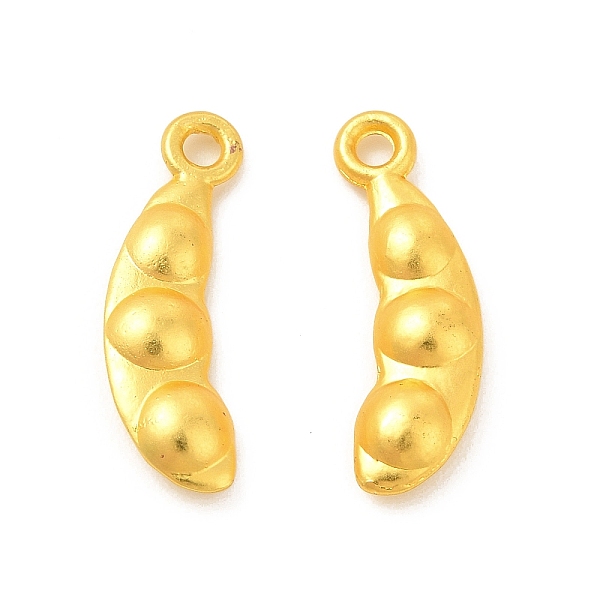 

PandaHall Rack Plating Alloy Pendants, Lead Free & Cadmium Free & Nickel Free, Pea Charm, Matte Gold Color, 20x6x3mm, Hole: 1.8mm Alloy...