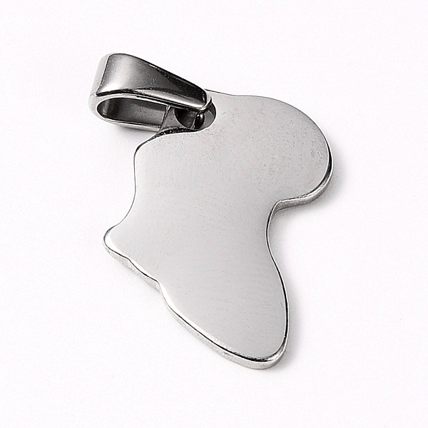 

PandaHall 304 Stainless Steel Pendants, Map Shape, Stainless Steel Color, 18x14x1mm, Hole: 3x4mm 304 Stainless Steel Others