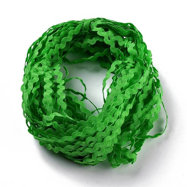 

PandaHall Wave Bending Fringe Trim, Sewing Ribbon, for Cloth Dress DIY Making Decorate, Lime, 1/4 inch~3/8 inch(5~8.5mm), about..., Green