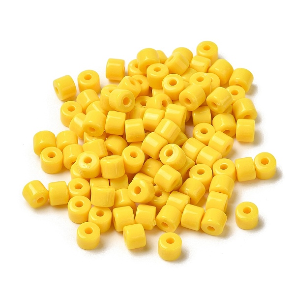 

PandaHall Opaque Acrylic Beads, Column, Gold, 6.5x5mm, Hole: 2.2mm Acrylic Column Gold