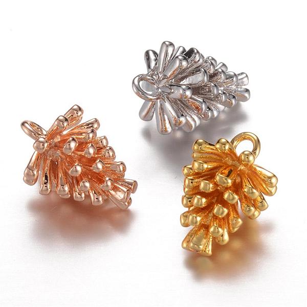

PandaHall Long-Lasting Plated Brass Charms, Pine Cone, Cadmium Free & Lead Free, Mixed Color, 13.5x10mm, Hole: 1.5mm Brass Fruit Multicolor