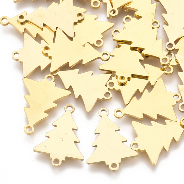 

PandaHall 201 Stainless Steel Links connectors, Laser Cut Links, Tree, Golden, 17.5x13x1mm, Hole: 1.4mm 201 Stainless Steel Tree
