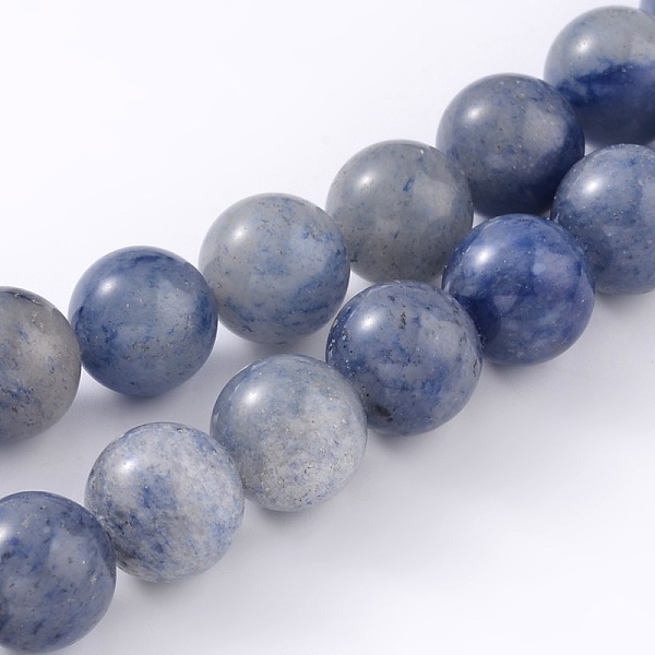 

PandaHall Natural Blue Aventurine Round Bead Strands, 8mm, Hole: 0.8mm, about 48pcs/strand, 15.5 inch Blue Aventurine Round