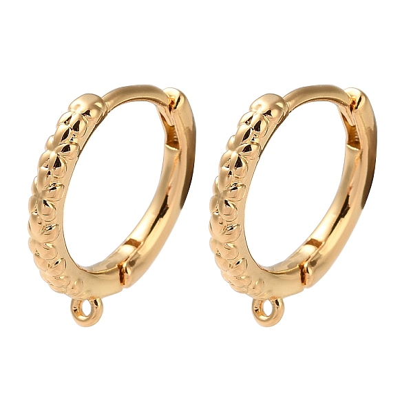 

PandaHall Brass Hoop Earrings Findings, Real 18K Gold Plated, 14x2mm, Hole: 0.8mm, Pin: 0.9mm Brass