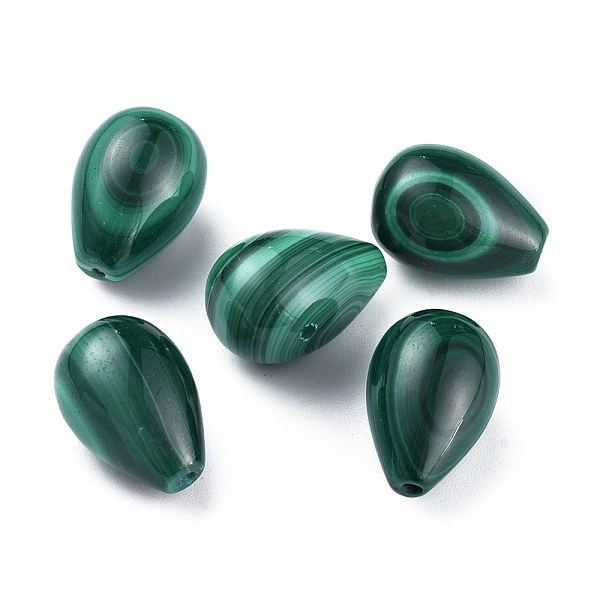 

PandaHall Natural Malachite Beads, Dyed, Half Drilled, Teardrop, 14x10mm, Half Hole: 1mm Malachite Teardrop