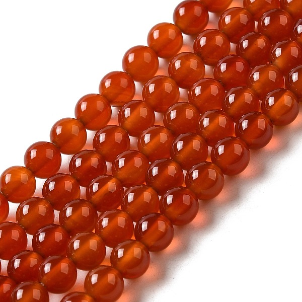 

PandaHall Natural Agate Beads Strands, Dyed, Round, Red, 6mm, Hole: 1mm, about 65pcs/strand, 15.5 inch Natural Agate Round Red
