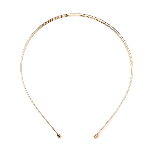 

PandaHall Alloy Double Hair Band Findings, Light Gold, 137x119x4mm Alloy