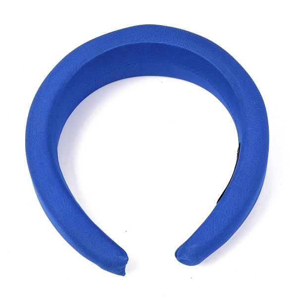 

PandaHall Polyester Sponge Thick Hairbands, for Women Bezel Hair Accessories, Royal Blue, 15~40mm, Inner Diameter: 145x120mm Cloth