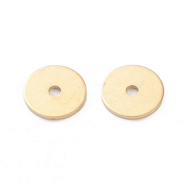 

PandaHall Brass Spacer Beads, Long-Lasting Plated, Disc, Real 18K Gold Plated, 4x0.5mm, Hole: 1mm Brass Disc