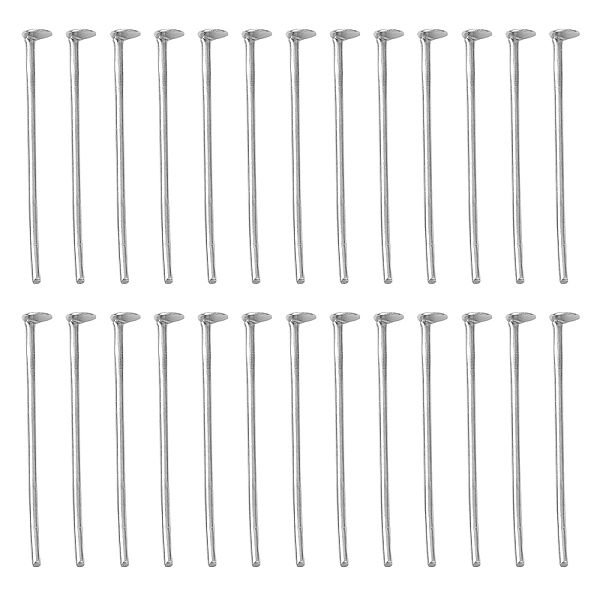 

PandaHall Iron Flat Head Pins, Cadmium Free & Lead Free, Platinum, 20 Gauge, 22x0.75~0.8mm, Head: 2mm Iron