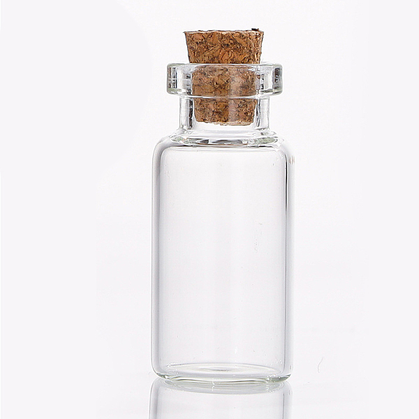 

PandaHall Mini High Borosilicate Glass Bottle Bead Containers, Wishing Bottle, with Cork Stopper, Column, Clear, 1.6x3.5cm, Capacity: 3ml...