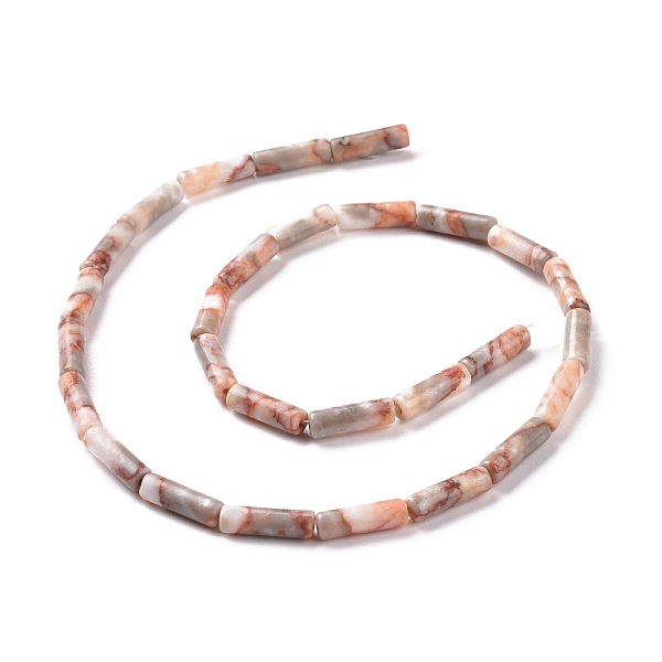 

PandaHall Natural Red Netstone Beads Strands, Column, 4x13~15mm, Hole: 1.2mm, about 28pcs/strand, 15''(38.1cm) Netstone Column