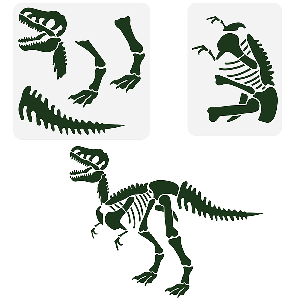

PandaHall 2Pcs 2 Styles PET Hollow Out Drawing Painting Stencils, for DIY Scrapbook, Photo Album, Dinosaur, 297~300x210~300mm, 1pc/style...