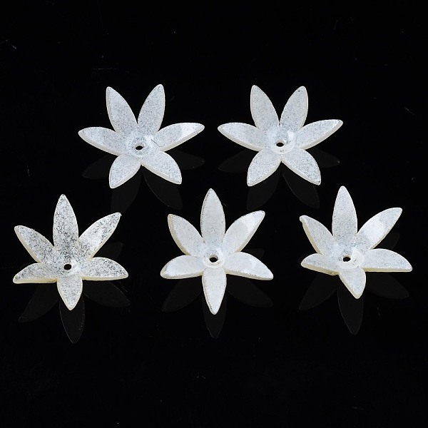 

PandaHall Plastic Beads, Flower, Creamy White, 14~15x16~17x5.5mm, Hole: 1mm Plastic Flower