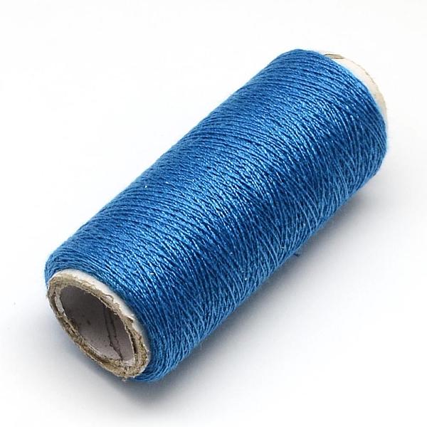 

PandaHall 402 Polyester Sewing Thread Cords for Cloth or DIY Craft, Dodger Blue, 0.1mm, about 120m/roll, 10rolls/bag Polyester Blue