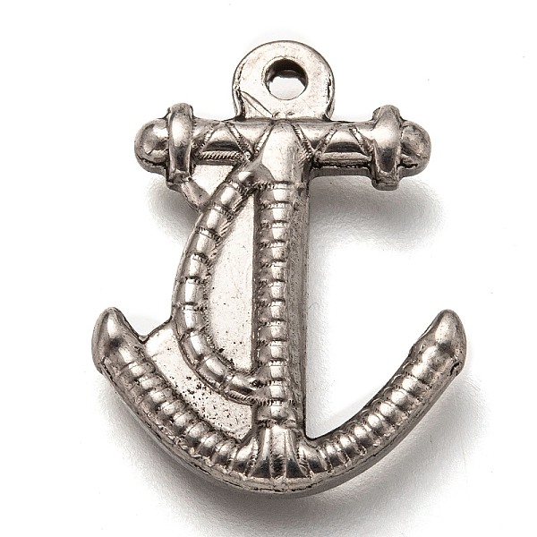 

PandaHall 304 Stainless Steel Pendants, Anchor, Stainless Steel Color, 23.5x18.5x3.5mm, Hole: 1.5mm 304 Stainless Steel Anchor & Helm