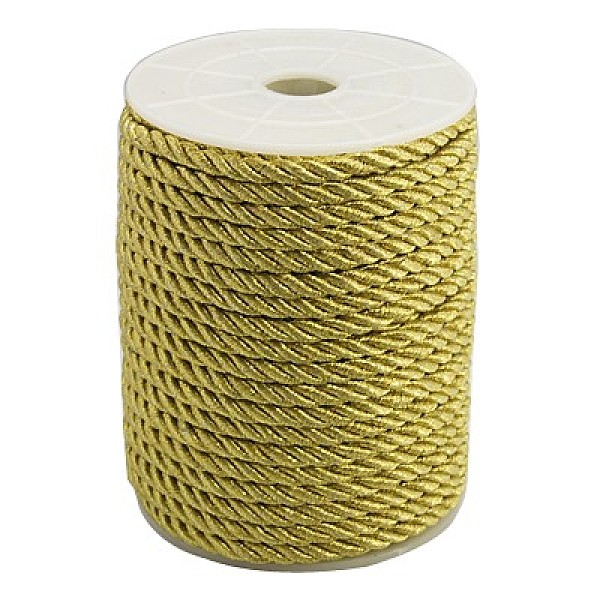 

PandaHall Twisted Nylon Thread, Dark Khaki, 5mm, about 18~19yards/roll(16.4m~17.3m/roll) Nylon Yellow