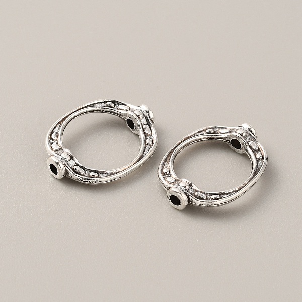 

PandaHall Tibetan Style Alloy Bead Frame, Antique Silver, Oval, 20x15x3.5mm, Hole: 1.8mm, 95~100pcs/bag. Alloy Oval