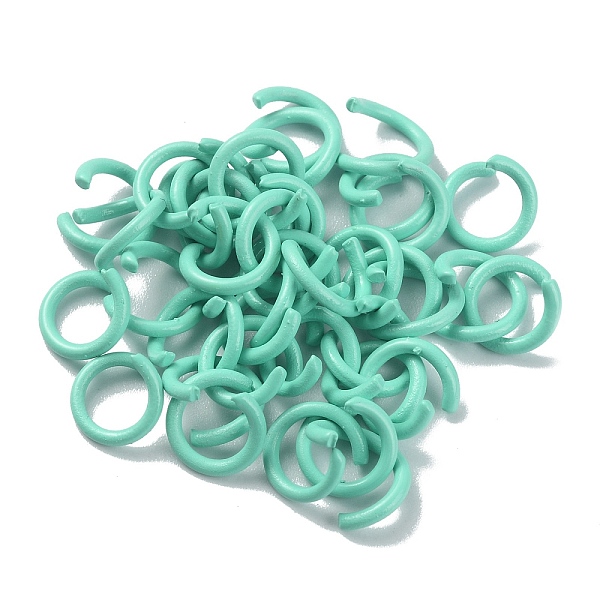 

PandaHall Zinc Alloy Open Jump Rings, Round Ring, Turquoise, 18 Gauge, 8x1mm, Inner Diameter: 6mm Alloy Ring Green