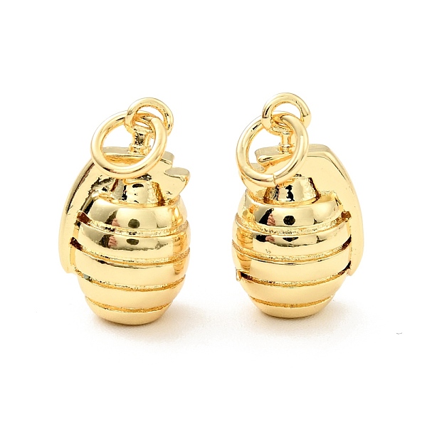 

PandaHall Brass Pendants, with Jump Ring, Cadmium Free & Lead Free, Grenade, Real 18K Gold Plated, 14.5x8.5x7.5mm Brass Others