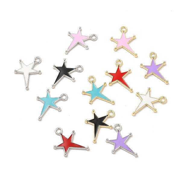 

PandaHall Alloy Enamel Pendants, Mixed Color, Star Charm, Golden, 22x16.5x1.5mm, Hole: 2mm Alloy+Enamel Star Multicolor